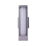 12W Modern LED Outdoor Wall Sconce Light, Silver Finish, Dimmable, ETL Listed - Wet Location - BUILDMYPLACE