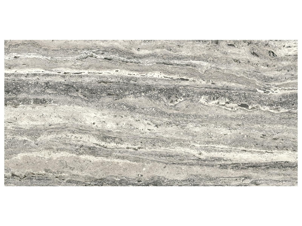 12 x 24 in Majesto Travertino Titanium Honed Rectified Colorsync Porcelain Tile
