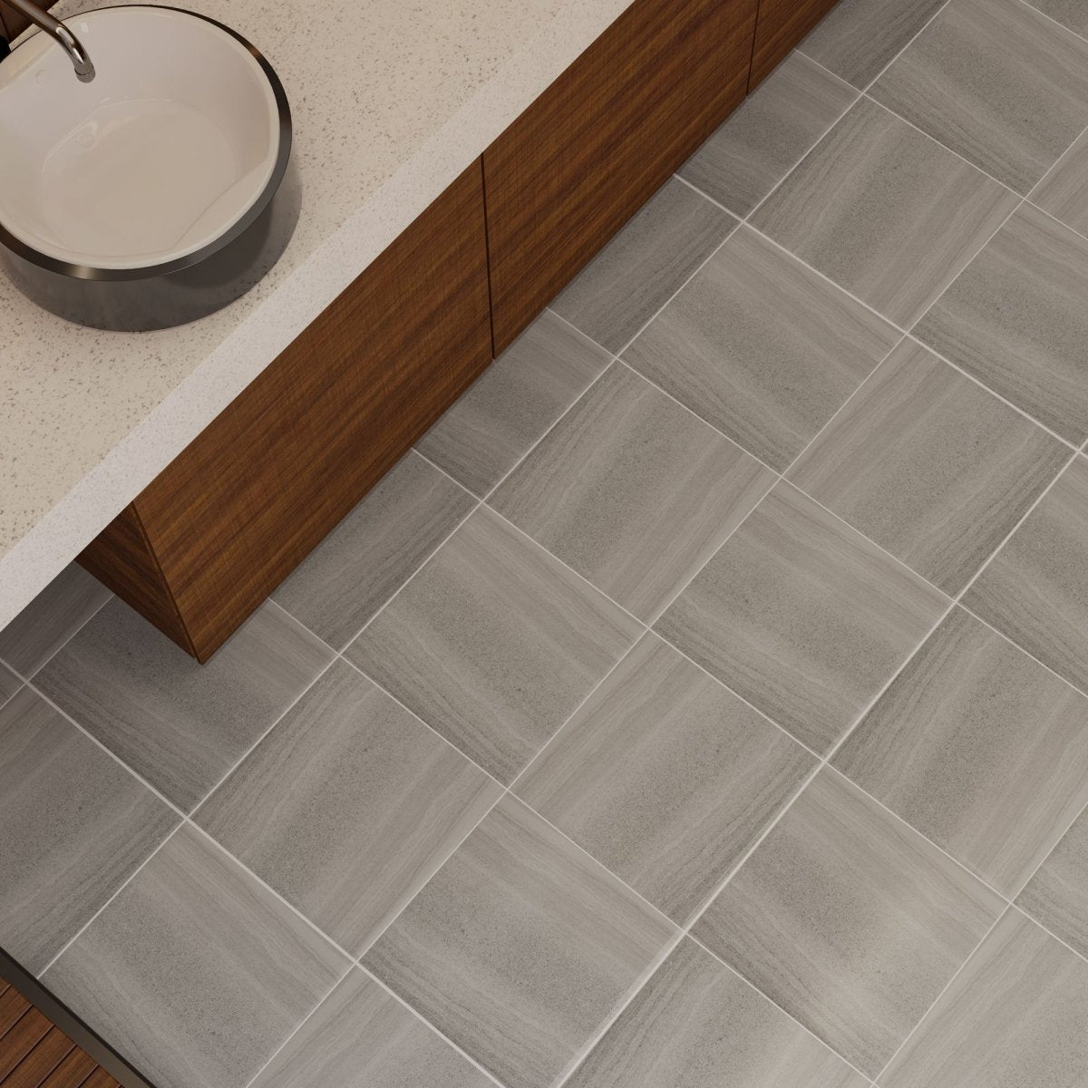 13 x 13 in Davenport Matte Pressed Glazed Ash Porcelain Tile - BUILDMYPLACE