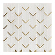 14" X 12" X 10 mm Dolomite White Marble with Gold Accents Waterjet Mosaic Arrow - BUILDMYPLACE