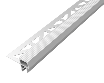 SQUARESTEP -LED – Stair nosing profile - 7/16 in. H x 11/16 in. W - Silver Anodized -Anti-slip step profile