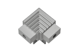 SQUARESTEP LED External corner - 7/16 - Silver anodized - aluminum