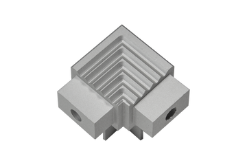 SQUARESTEP LED External corner - 7/16 - Silver anodized - aluminum