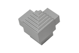SQUARESTEP LED Internal corner - 7/16 - Silver anodized - aluminum