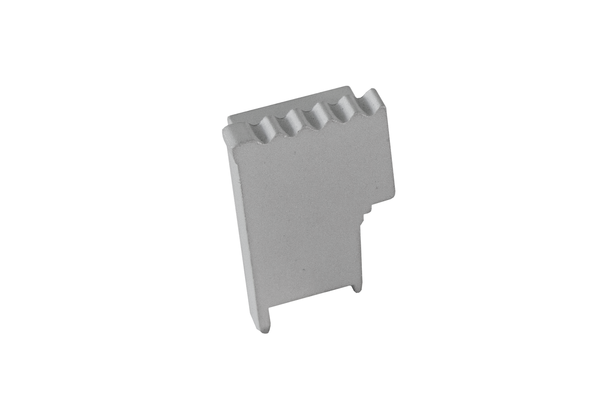 SQUARESTEP LED Endcap left - 7/16 - Silver anodized - aluminum