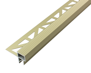 SQUARESTEP -LED – Stair nosing profile - 7/16 in. H x 11/16 in. W - champagne Anodized -Anti-slip step profile