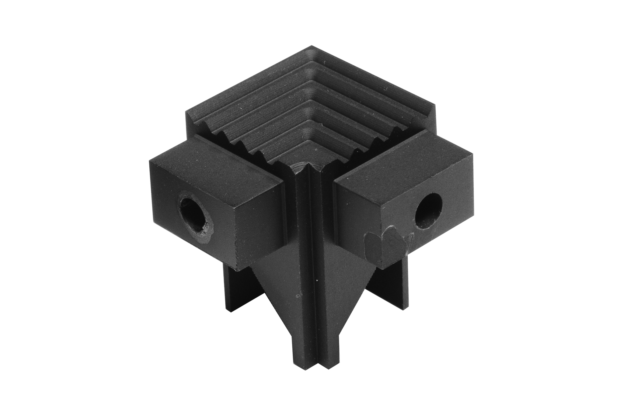 SQUARESTEP LED Internal corner - 7/16 - matte black anodized - aluminum
