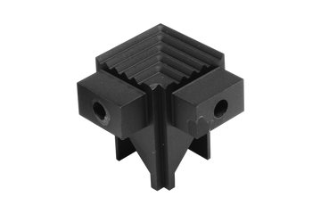 SQUARESTEP LED Internal corner - 7/16 - matte black anodized - aluminum