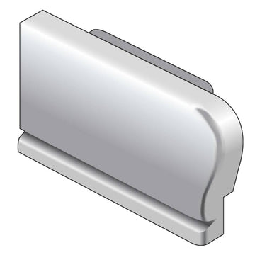 DIAMONDSTEP Stair nosing profile - End Cap left - Silver - Aluminum - without insert | DISTAE 90-XKL/2