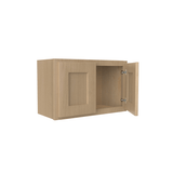 15 Inch High Double Door Wall Cabinet - Luxor Harvest - RTA, 24W x 15H x 12D - BUILDMYPLACE