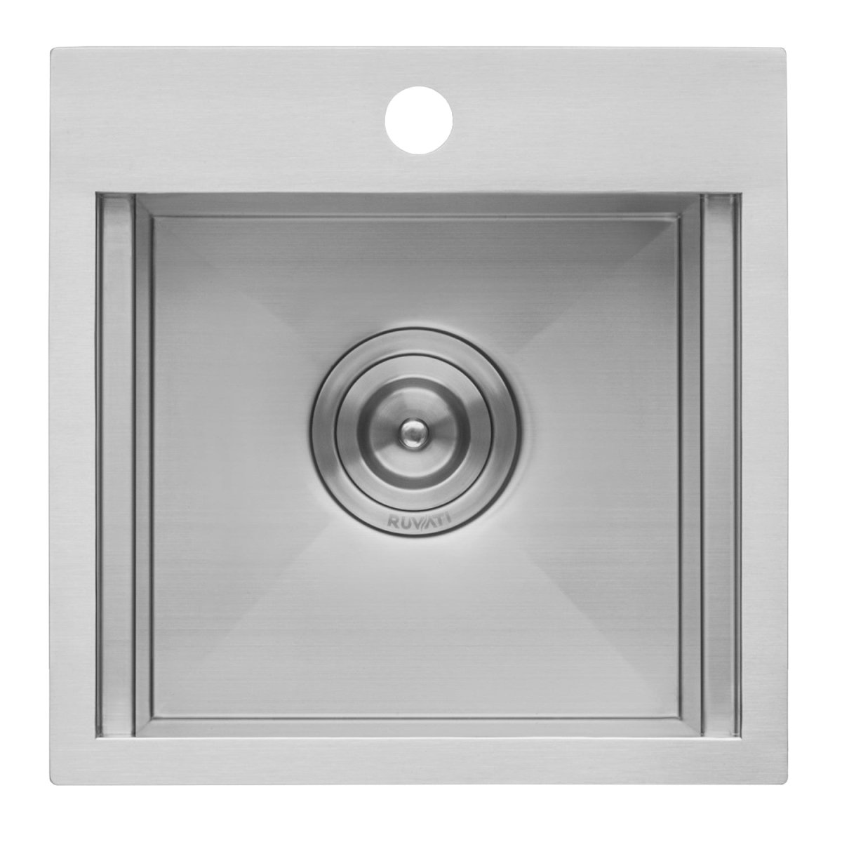 15 x 15 inch Marine Grade T - 316 Workstation Topmount RV Boat Outdoor Sink Stainless Steel - BUILDMYPLACE