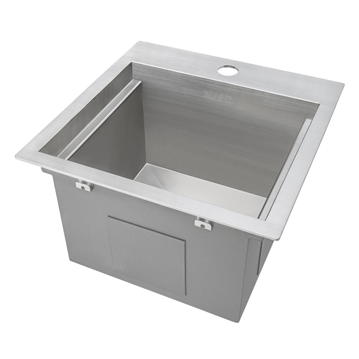 15 x 15 inch Marine Grade T - 316 Workstation Topmount RV Boat Outdoor Sink Stainless Steel - BUILDMYPLACE