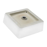 15 x 15 inch White Bathroom Vessel Sink Above Counter Porcelain Ceramic - BUILDMYPLACE