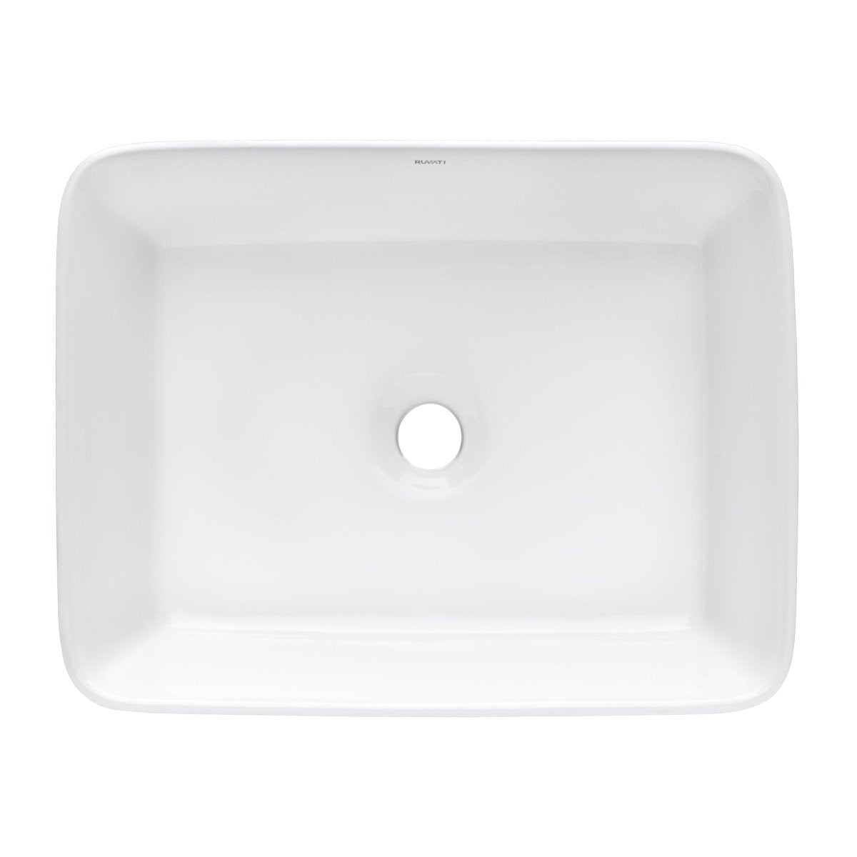 15 x 15 inch White Bathroom Vessel Sink Above Counter Porcelain Ceramic - BUILDMYPLACE