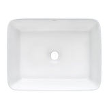 15 x 15 inch White Bathroom Vessel Sink Above Counter Porcelain Ceramic - BUILDMYPLACE