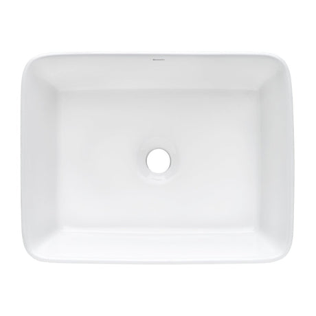 15 x 15 inch White Bathroom Vessel Sink Above Counter Porcelain Ceramic - BUILDMYPLACE