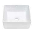 15 x 15 inch White Bathroom Vessel Sink Above Counter Porcelain Ceramic - BUILDMYPLACE