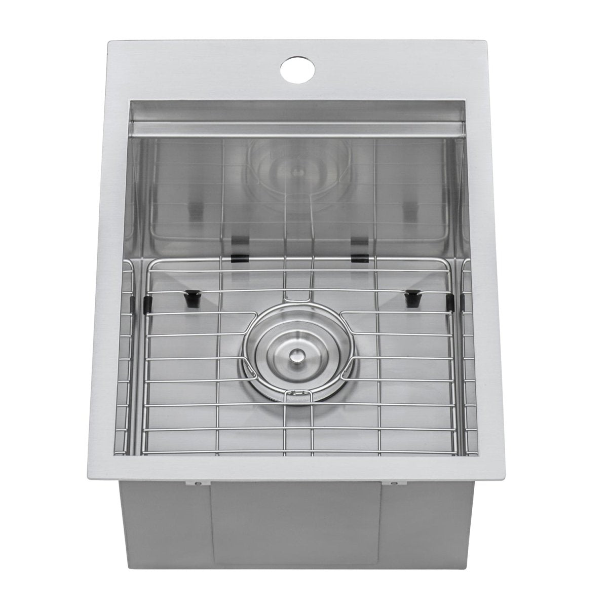 15 x 20 inch Marine Grade T - 316 Workstation Topmount RV Boat Outdoor Sink Stainless Steel - BUILDMYPLACE