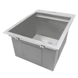 15 x 20 inch Marine Grade T - 316 Workstation Topmount RV Boat Outdoor Sink Stainless Steel - BUILDMYPLACE