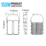 150 Watt LED Explosion Proof Area Light, STA124 Series, Dimmable, 5000K, 19500LM, AC100 - 277V, IP66, Hazardous Location Lighting Fixtures - BUILDMYPLACE