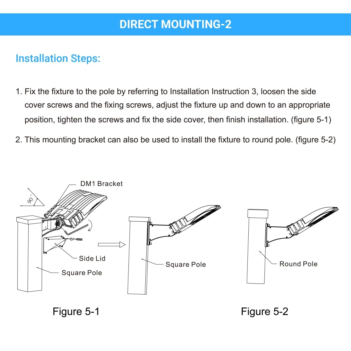 150 Watts LED Pole Light - Bronze - 5700K - Universal Mount - AC 100 - 277V - DLC Listed - Shoebox Area Light W/ Photocell & Motion Sensor - BUILDMYPLACE
