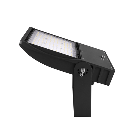 150W LED Flood Light - 400W Equivalent - Black - 21000 Lumens - 5700K - Yoke Mount - DLC Approved Floodlight - BUILDMYPLACE