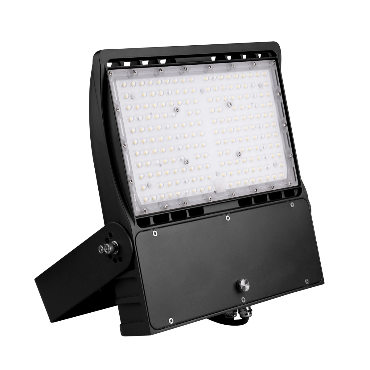 150W LED Flood Light - 400W Equivalent - Black - 21000 Lumens - 5700K - Yoke Mount - DLC Approved Floodlight - BUILDMYPLACE