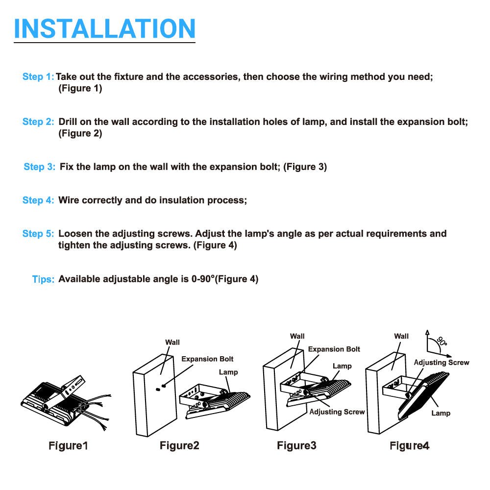 150W LED Flood Light - 400W Equivalent - Black - 21000 Lumens - 5700K - Yoke Mount - DLC Approved Floodlight - BUILDMYPLACE