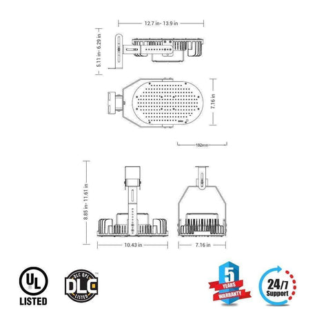 150W LED Retrofit Kits - 5700K - 20000 Lumens - DLC Retrofit Kit Light - BUILDMYPLACE