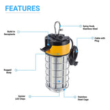 150W Work Light Fixture With Cage - 5000K , 18000 Lumens , IP64 Rated - BUILDMYPLACE