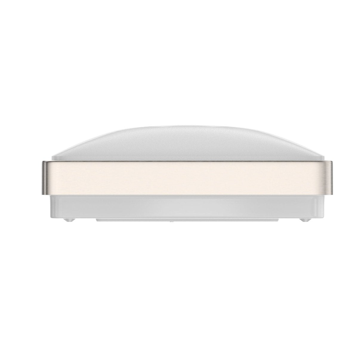 15W Square LED Flush Mount Ceiling Light - 11 inch Brushed Nickel - 1050 Lm - Single Ring - BUILDMYPLACE