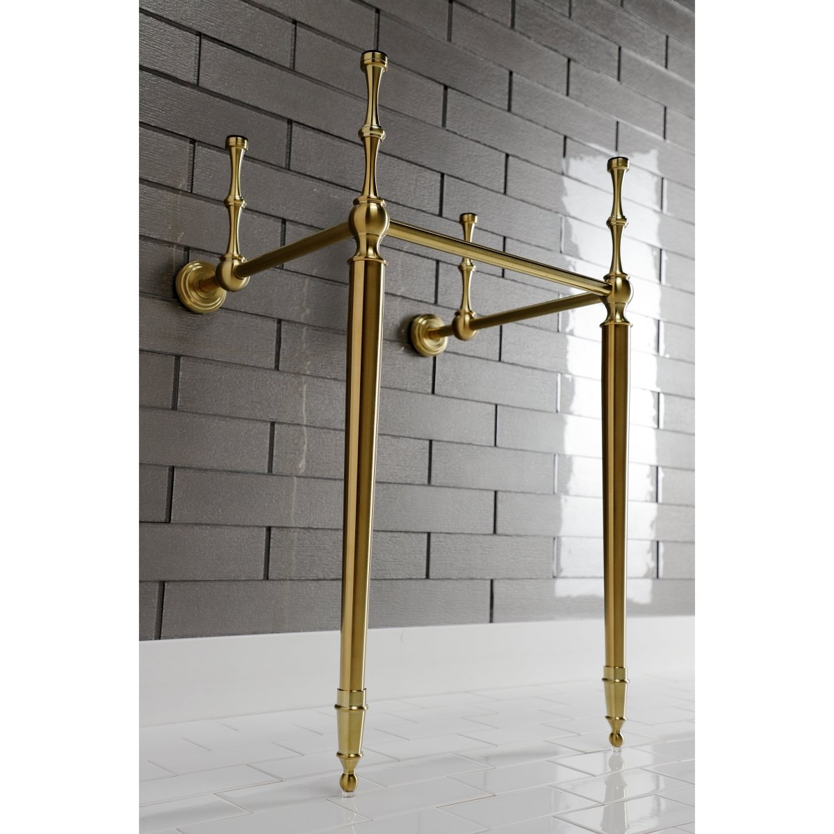 16" x 15" Edwardian Brass Console Sink Legs - BUILDMYPLACE