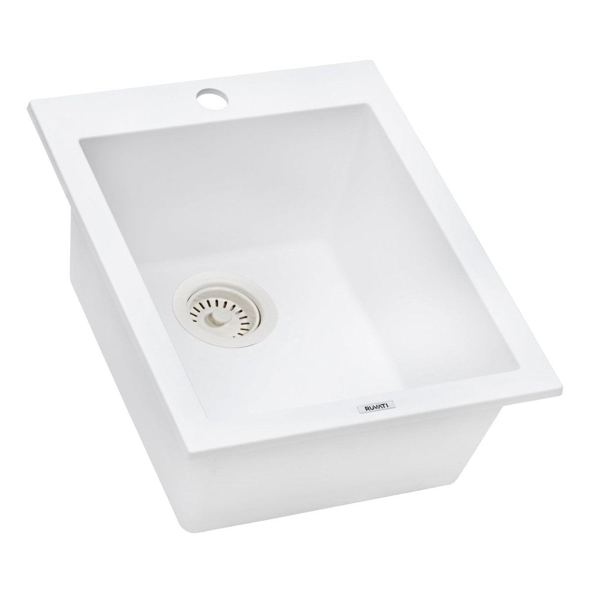 16 x 20 inch Drop - in Topmount Granite Composite Single Bowl Kitchen Sink - BUILDMYPLACE