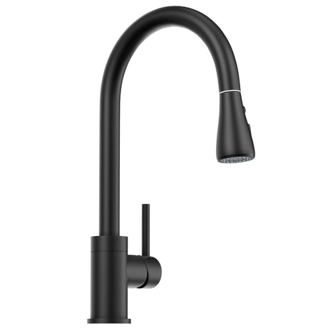 16.92 Inches Single Handle Pull - down Sprayer Kitchen Faucet With Plate, and Brass Body - BUILDMYPLACE