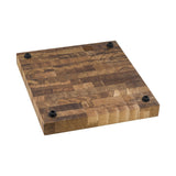 17 x 16 x 2 inch thick End - Grain Acacia Butcher Block Solid Wood Large Cutting Board - BUILDMYPLACE