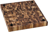 17 x 16 x 2 inch thick End - Grain Acacia Butcher Block Solid Wood Large Cutting Board - BUILDMYPLACE