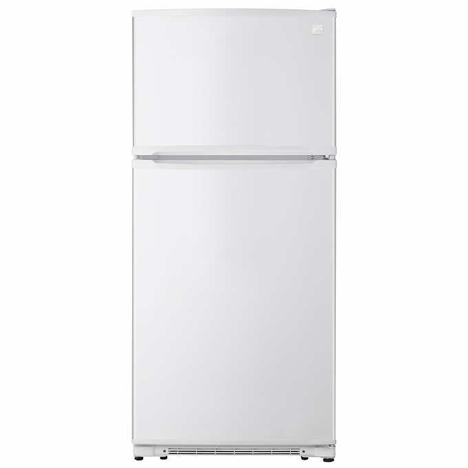 18 cu. ft. Top Freezer Refrigerator With Glass Shelves and Garage Ready In White - BUILDMYPLACE