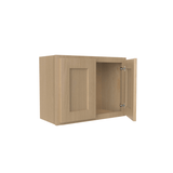 18 Inch High Double Door Wall Cabinet - Luxor Harvest - RTA, 24W x 18H x 12D - BUILDMYPLACE
