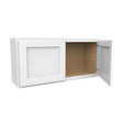 18 Inch High Double Door Wall Cabinet - Luxor White Shaker - Ready To Assemble, 39"W x 18"H x 12"D - BUILDMYPLACE