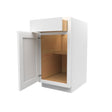 18 Inch Wide Single Door Base Cabinet - Luxor White Shaker - Ready To Assemble, 18"W x 34.5"H x 24"D - BUILDMYPLACE