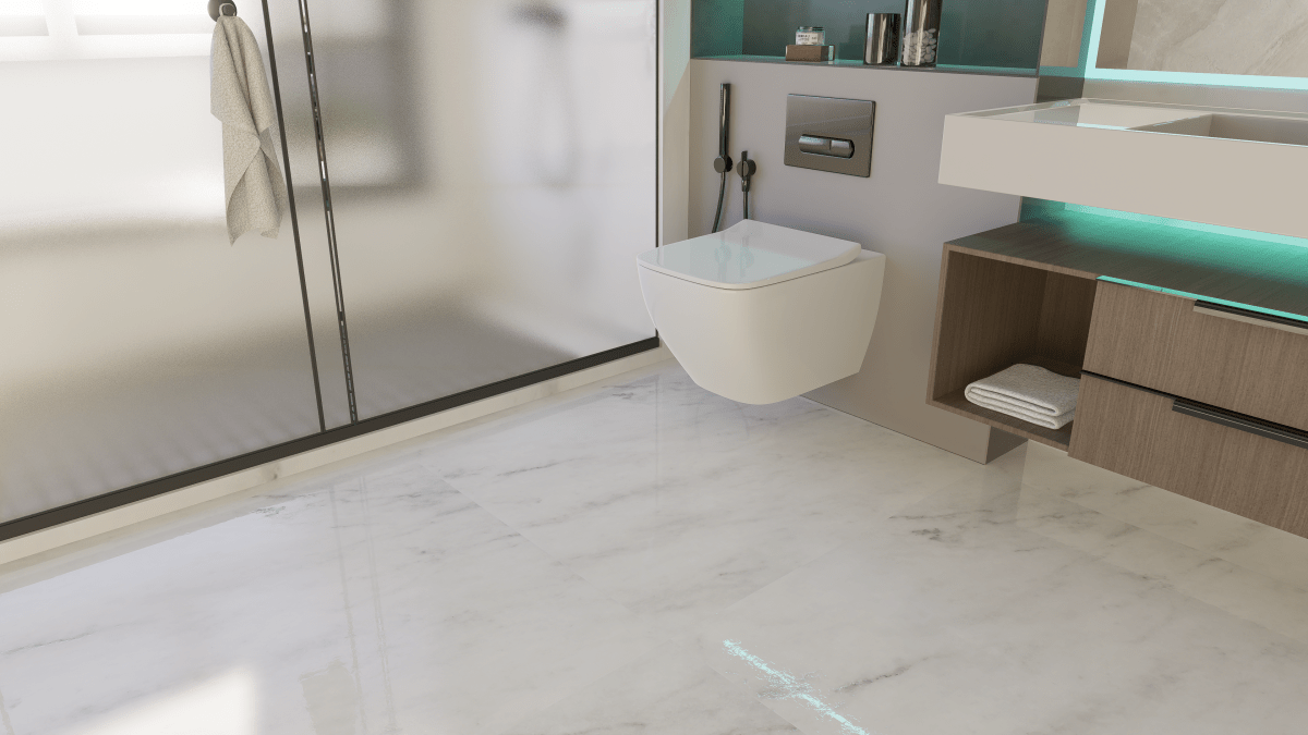 18 X 18 In Bianco Venatino Polished Marble - BUILDMYPLACE