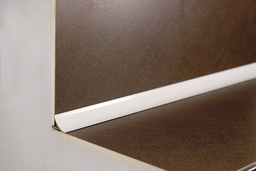 T-COVE Connection Trim 1/2 in. Aluminum - White- Anodized - Tile Edge Trim by Dural