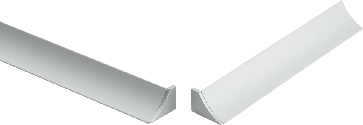 T-COVE Connection Trim Endcap Left Aluminum - White- Anodized 2pc. Tile Edge Trim | TCAC 1230-XKL/2