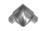 T-COVE Internal Corner 2 Connections Trim Aluminum Silver High-Gloss Anodized Tile Edge Trim 2pc. | TCA 1662-XI/2