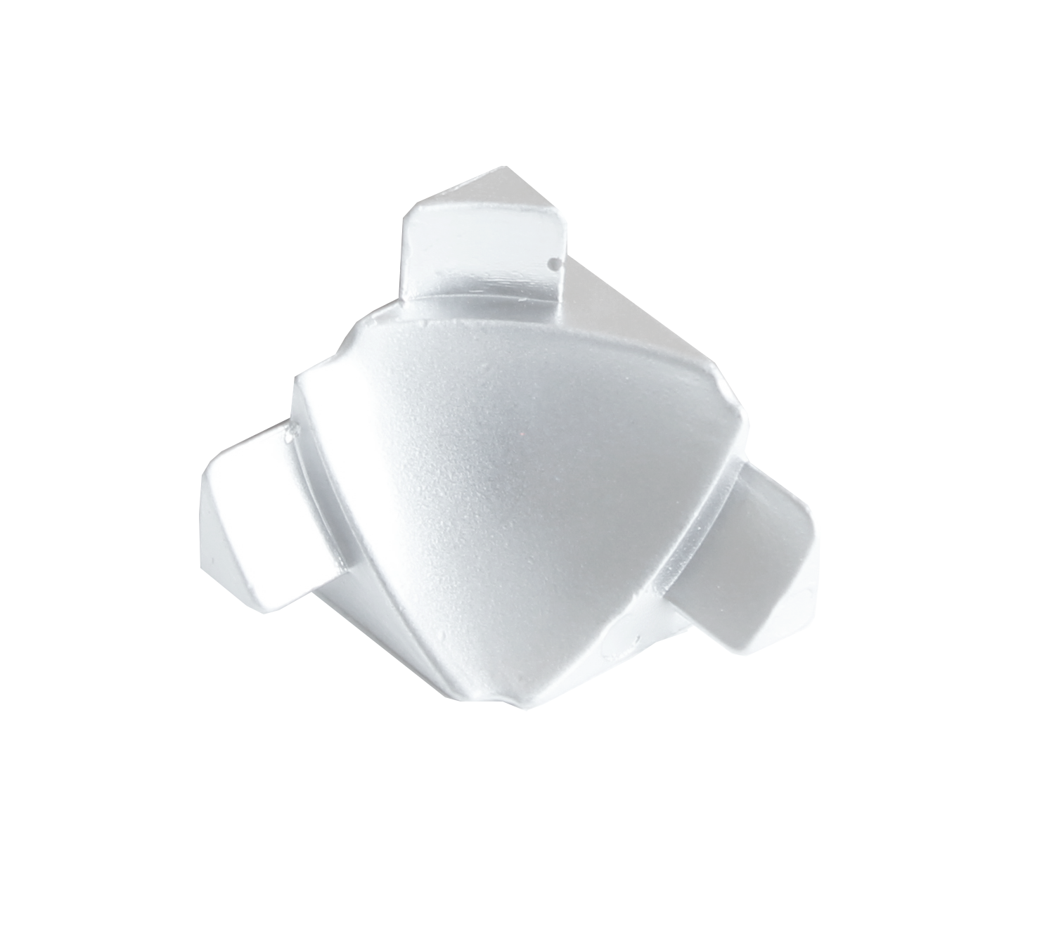 T-COVE Internal Corner 3 Connections Trim Aluminum Silver High-Gloss Anodized Tile Edge Trim 2pc. | TTCA 1662-XI-3D/2