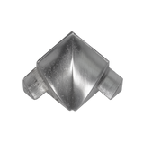 T-COVE Internal Corner 2 Connections Trim Aluminum Silver High-Gloss Anodized Tile Edge Trim 2pc. | TCA 2262-XI/2