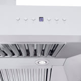 ZLINE 48" Professional Ducted Wall Mount Range Hood in Stainless Steel with Crown Molding (667CRN-48)