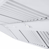 ZLINE 48" Professional Ducted Wall Mount Range Hood in Stainless Steel with Crown Molding (667CRN-48)