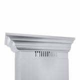 ZLINE 48" Professional Ducted Wall Mount Range Hood in Stainless Steel with Crown Molding (667CRN-48)