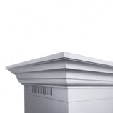 ZLINE 48" Professional Ducted Wall Mount Range Hood in Stainless Steel with Crown Molding (667CRN-48)